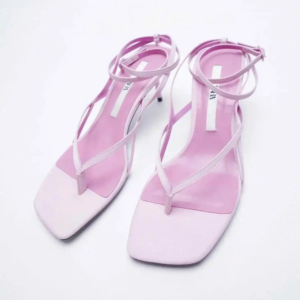 Zara Lilac strappy kitten heels - Picture 2 of 7